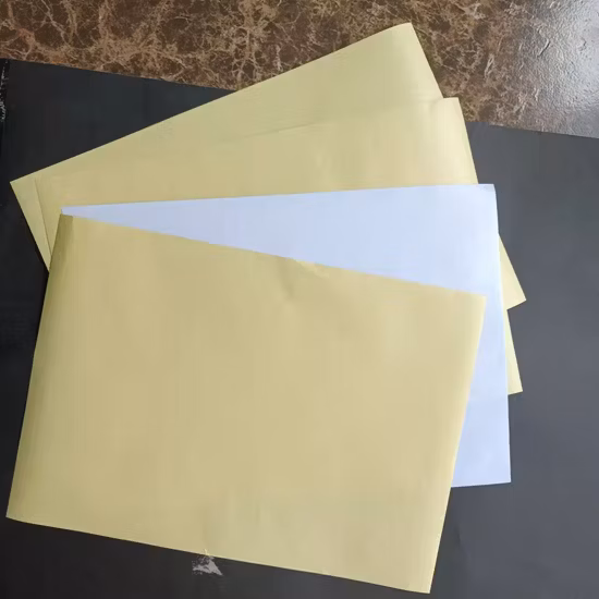 노란색 실리콘 이형지 스티커 기본 용지