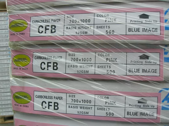 흰색 및 컬러 48 GSM NCR 무탄소 셀프복사지